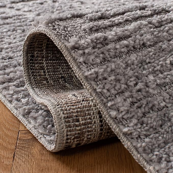 SAFAVIEH Marrakech Collection Area Rug - 9' x 12', Grey, Moroccan Boho Tribal Tassel Design, Non-Shedding & Easy Care, Ideal for High Traffic Areas in Living Room, Bedroom (MRK517F)