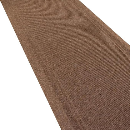 English Home Custom Size Non Slip Striped Design Light Weight Durable PVC Backing Thin Pile Runner Rug (36" x 2')