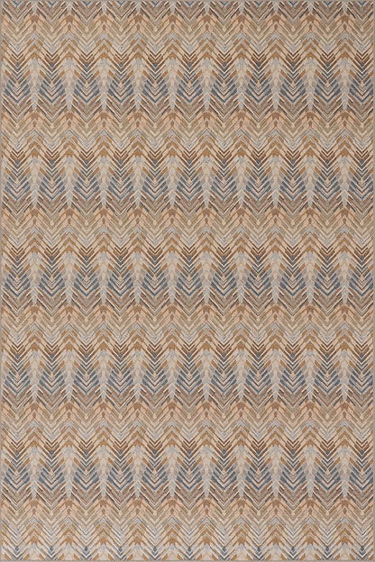 Dash & Albert Seneca Natural Machine Washable Rug, 4 X 6 Feet, Tan Geometric Pattern