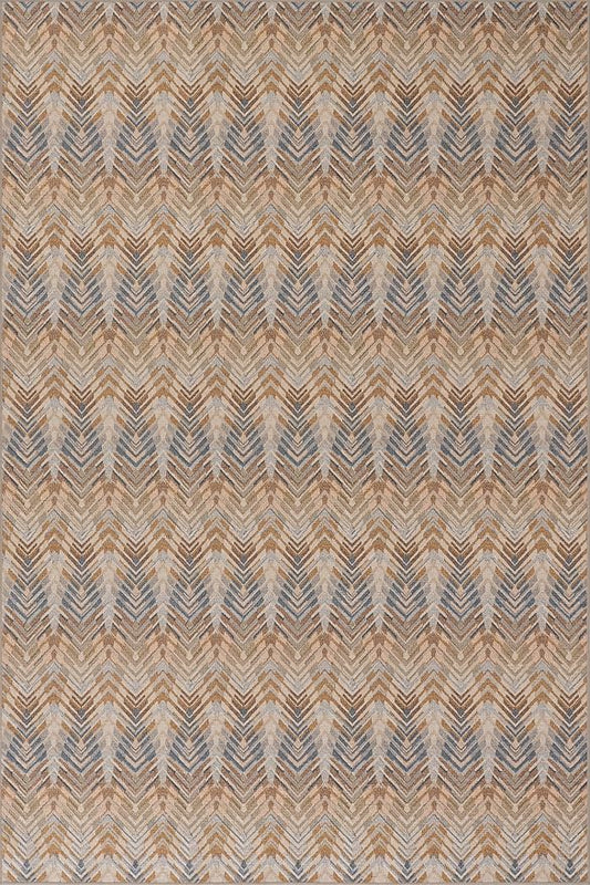 Dash & Albert Seneca Natural Machine Washable Rug, 4 X 6 Feet, Tan Geometric Pattern