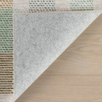 Dash & Albert Chanan Plaid Multi Machine Washable Rug, 3 X 5 Feet, Multicolored/Ivory Plaid Pattern