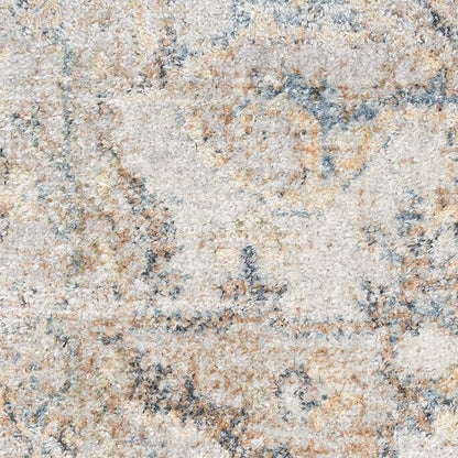 Nourison Home Astra Machine Washable Silver Grey 3'3" x 5' Area Rug - Easy Clean, Non Shedding, Bed Room, Living Room, Dining Room, Kitchen (3' x 5')