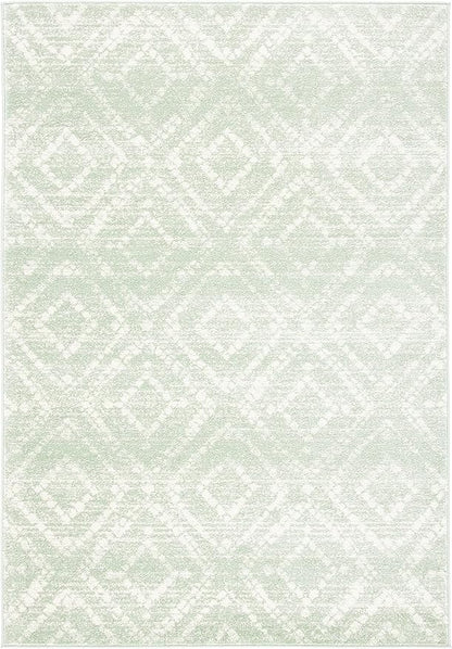 SAFAVIEH Adirondack Collection Accent Rug - 4' x 6', Green & Ivory, Modern Distressed Design, Non-Shedding & Easy Care, Ideal for High Traffic Areas in Entryway, Living Room, Bedroom (ADR131Y)