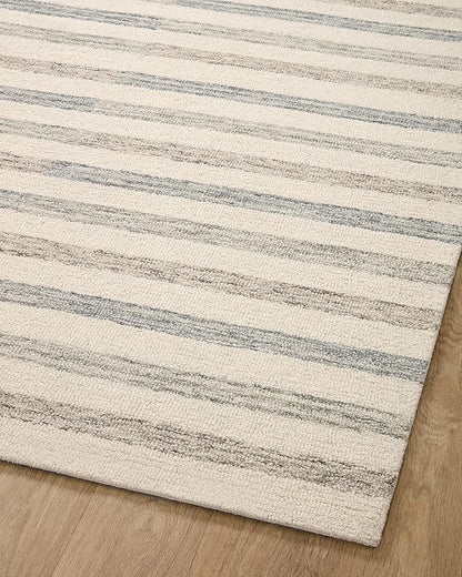 Loloi Chris Loves Julia Chris Collection CHR-05 Ivory/Slate 9'-3" x 13', .50" Pile Height, Area Rug