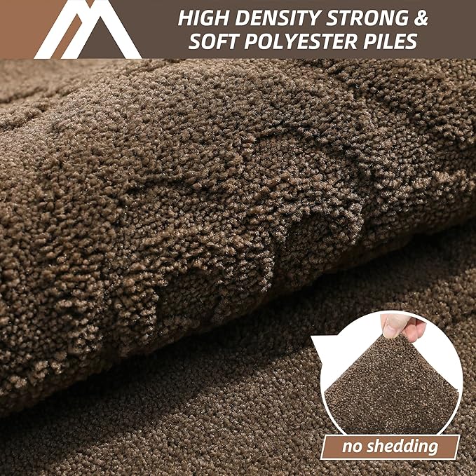 COSY HOMEER Door Mat 32”x48”,Absorbent Dirt Trapper Entryway Rugs,Non-Slip Welcome Mat,Washable Entry Rugs,Low Pile Doormat for Front Back Door,Wet Shoes & Paws,Brown