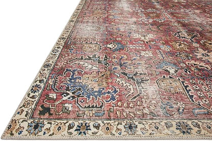 Loloi Chris Loves Julia Jules Collection JUL-01 Merlot/Multi 3'-6'' x 5'-6'', .13" Pile Height, Accent Rug