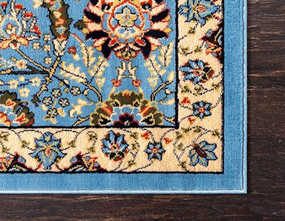 Unique Loom Espahan Collection Area Rug - Cape Cod (9'x 12' Rectangle, Blue/ Black)
