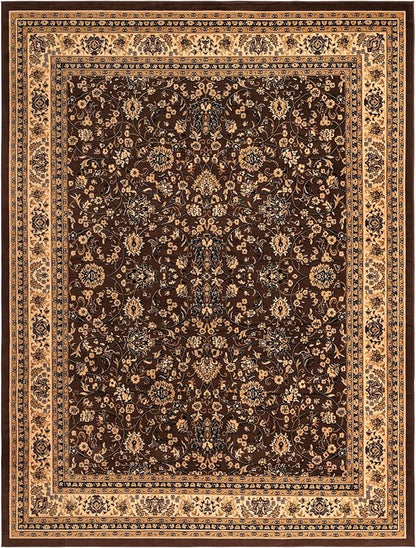 Unique Loom Sialk Hill Collection Area Rug - Washington (9' 10" x 13' 1" Rectangle Brown/Black)