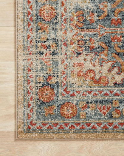 Loloi Jocelyn Collection JOC-03 Mist/Multi 9'-6" x 12'-6" .38" Thick Area Rug