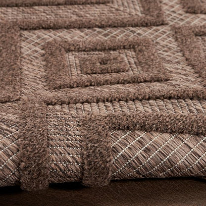 Nourison Home Versatile Brown 4' x 6' Area Rug - Easy Clean, Non Shedding, Bed Room, Living Room, Dining Room, Kitchen (4' x 6')