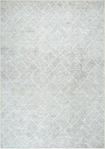 Bloom Rugs Washable Non-Slip 9' x 12' Rug - Gray/Pebble Striped Area Rug for Living Room, Bedroom, Dining Room, and Kitchen - Exact Size: 9' x 12'