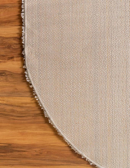 Unique Loom Davos Shag Collection Area Rug - Solid (3' 3" x 5' 3" Oval, Linen)