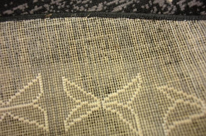 Unique Loom Taftan Collection Border Geometric Tribal Inspired Design Area Rug (8' 0 x 8' 0 Round, Black/ Gray)