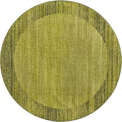 Rugs.com Angelica Collection Rug – 8 Ft Round Light Green Medium Rug Perfect for Kitchens, Dining Rooms