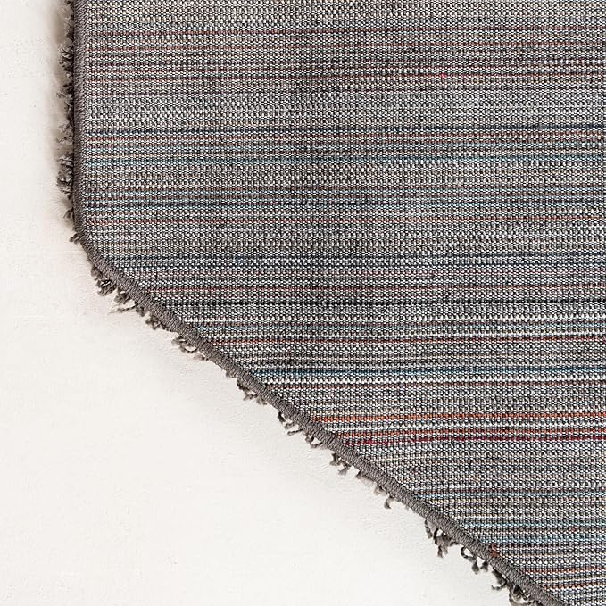 Unique Loom Solid Shag Collection Area Rug (8' Octagon, Graphite Gray)
