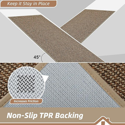 BEQHAUSE Hallway Runner Rugs 2.6x8, Hallway Rug Non-Slip Washable(Rolled-Up NO Creases), Runner Rug Absorbent Stain Resistant Hall Rug Carpet Runner, Entryway Rugs Floor Mat Laundry Room Rugs, Taupe