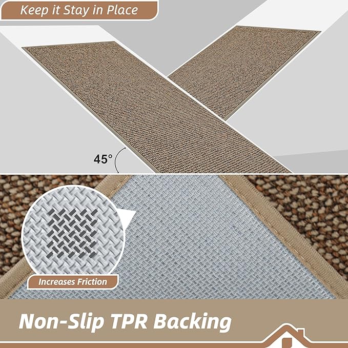 BEQHAUSE Hallway Runner Rugs 2x6, Hallway Rug Non-Slip Washable(Rolled-Up NO Creases), Runner Rug Absorbent Stain Resistant Hall Rug Carpet Runner, Entryway Rugs Floor Mat Laundry Room Rugs, Taupe