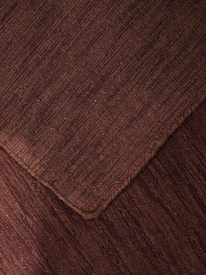 Rugsotic Carpets Hand Knotted Gabbeh Wool 9'x12' Area Rug Solid Purple L00111