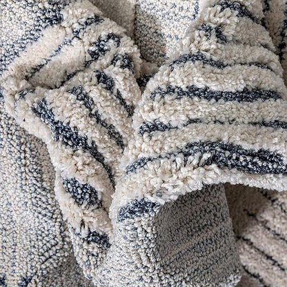 Well Woven Harlow Collection Briar Light Blue - Modern Tribal Minimalist Geometric 5x7 Area Rug - Ideal for Living Room, Dining Room & Bedroom - Durable, Stain Resistant & Easy to Clean