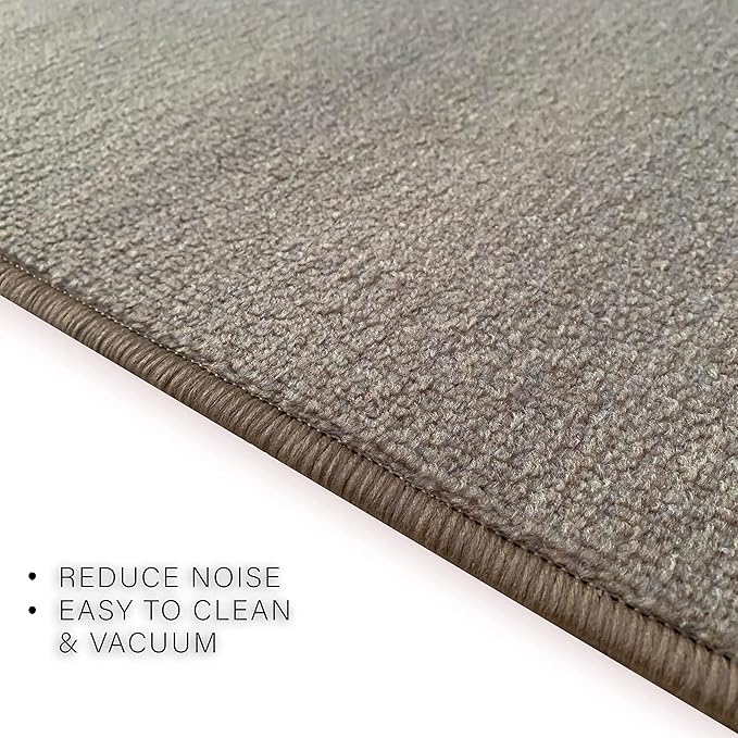 Custom Made Runner Rug Low Pile with Rubber Backing for Kitchen Foyer Hallway Entry Choose Your Length Size 31 Inch Wide Solid and Plain Beige Color (5 feet x 31 Inch)