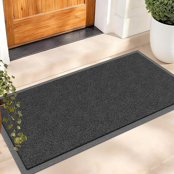 Amyracel Front Door Mat Indoor Outdoor Entrance, 36" x 48" All-Season Waterproof Doormat for Enterway, Heavy Duty Commercial Floor Mat, Fade Resistant, Rubber Back, Low Profile, Easy Clean