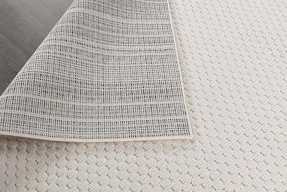 CAMILSON Modern Runner Rug 2x7 Luxury Pebble Pattern Micro Loop Hallway Rugs Soft High-Low Pile Stain Resistant Easy to Clean Non-Shedding Durable Entryway Kitchen Indoor Area Carpet (White)