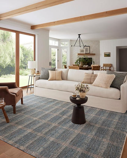 Loloi Angela Rose Ember Collection EMB-03 Blue/Beige 9'-6" x 13'-1" Area Rug