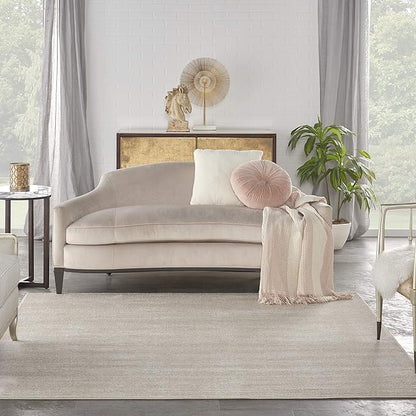 Nourison Home Nourison Essentials Ivory Beige 5' x Square Area Rug - Easy Clean, Non Shedding, Bed Room, Living Room, Dining Room, Kitchen (5' x Square)