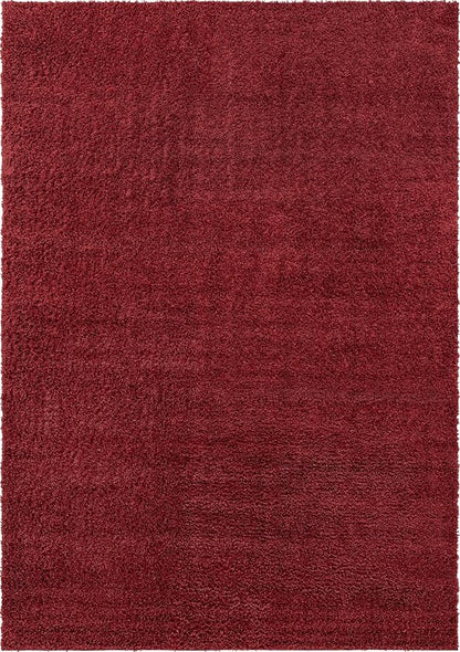 Unique Loom Davos Shag Collection Area Rug - Solid (10' x 14' 1" Rectangle, Poppy)