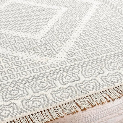 Mark&Day Wool Rugs, 4x6 Nishnabotny Cottage Light Gray Area Rug, Grey Beige Carpet for Living Room, Bedroom or Kitchen (3'6" x 5'6")