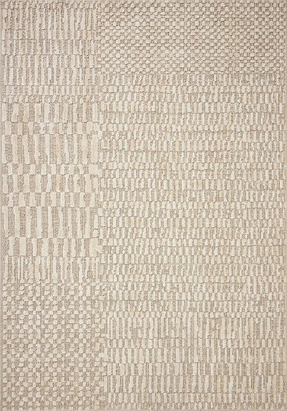 Loloi Amber Lewis Bexley Collection BEX-01 Natural/Birch 2'-7" x 12'-0" Runner Rug Neutral, Textured, Living, Bedroom, Dining, Carpet