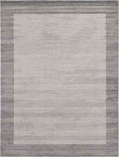 Rugs.com Angelica Collection Rug – 9' x 12' Light Gray Medium Rug Perfect for Living Rooms, Large Dining Rooms, Open Floorplans