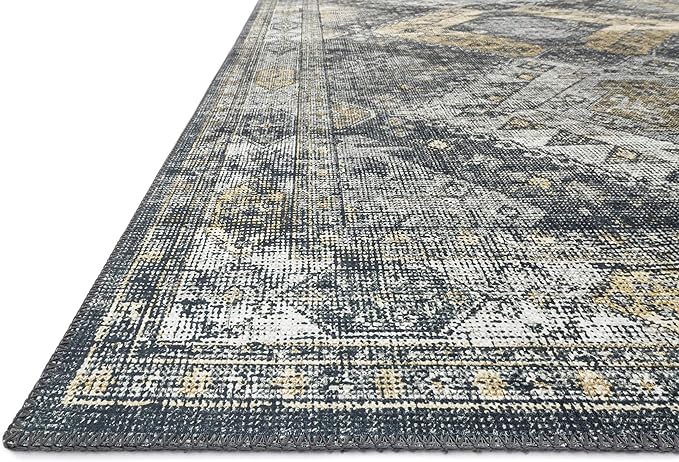 Loloi II Skye Collection SKY-09 Graphite/Silver 2'-6" x 10'-0" Runner Rug