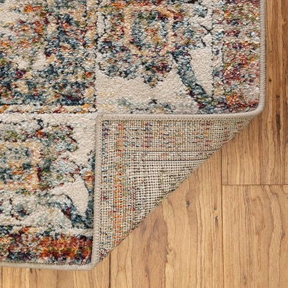 Unique Loom Isabella Collection Area Rug - Adjani (5' 1" x 8' Rectangle, Multi/ Beige)