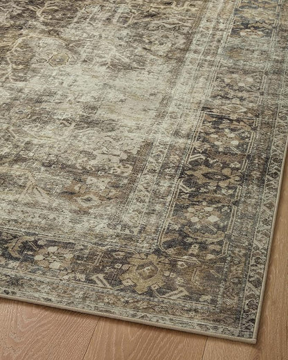 Loloi Magnolia Home by Joanna Gaines Sinclair Collection SIN-01 Pebble/Taupe 2'-3" x 7'-6", .25" Pile Height, Machine Washable, Runner Rug