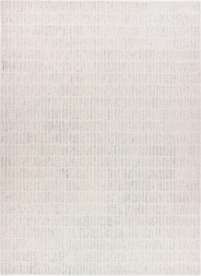 Hand-Tufted 100% Wool Area Rug – Unique Modern Geometric Grid Pattern, Soft Plush Textured Carpet for Living Room, Bedroom, Dining Room & Entryway (Grey, 5' x 8')