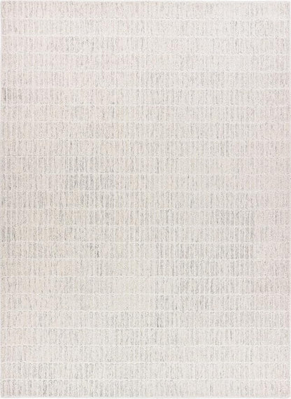 Hand-Tufted 100% Wool Area Rug – Unique Modern Geometric Grid Pattern, Soft Plush Textured Carpet for Living Room, Bedroom, Dining Room & Entryway (Grey, 5' x 8')