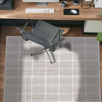 Rugshop Bohemian Stripe Lines Washable Non Slip Area Rug 3' x 5' Ivory