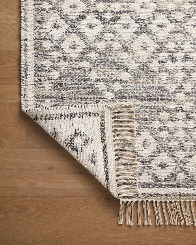 Loloi Angela Rose Rivers Collection RIV-01 Denim/Ivory 7'-9" x 9'-9" Reversible Area Rug