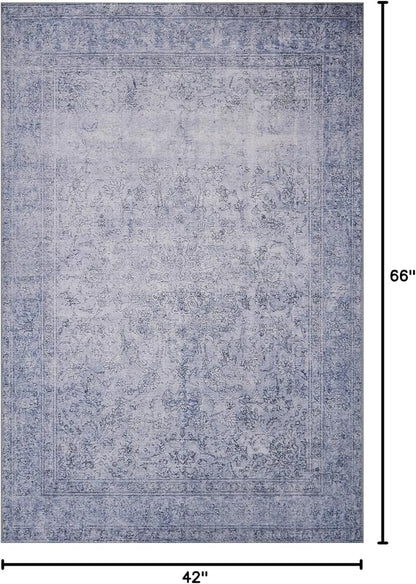 Loloi Loren Collection LQ-09 Slate 3'-6" x 5'-6" Accent Rug