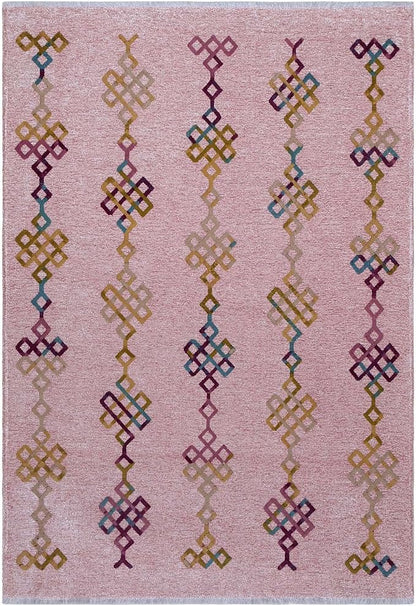 Alfa Rich 3x5 Light Pink Washable Area Rugs for Living Room Bedroom Kitchen Girls Decor Runner