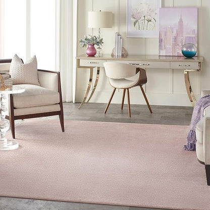 Nourison Home Nourison Essentials Pink 10' x 14' Area Rug - Easy Clean, Non Shedding, Bed Room, Living Room, Dining Room, Kitchen (10' x 14')