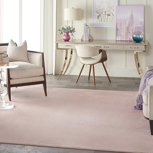 Nourison Home Nourison Essentials Pink 10' x 14' Area Rug - Easy Clean, Non Shedding, Bed Room, Living Room, Dining Room, Kitchen (10' x 14')