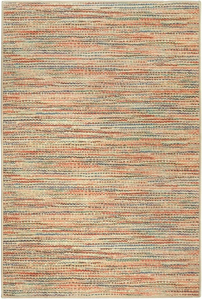 Dash & Albert Clay Multi Machine Washable Rug, 6 X 9 Feet, Multi Stripe Pattern