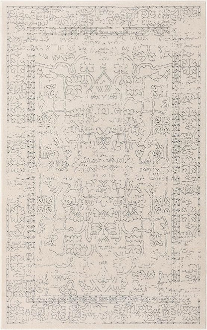 Unique Loom Isabella Collection Area Rug - Adjani (5' 1" x 8' Rectangle, White/ Blue)