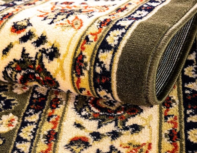 Unique Loom Sialk Hill Collection Area Rug - Washington (4' 1" x 6' 1" Rectangle Green/Hunter Green)