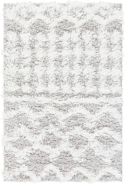 Livabliss Hapsburg Moroccan Shag Area Rug, 2' x 2'11", Light Gray