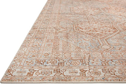 Loloi Chris Loves Julia Jules Collection JUL-04 Tangerine/Mist 2'-6'' x 12'-0'', .13" Pile Height, Runner Rug