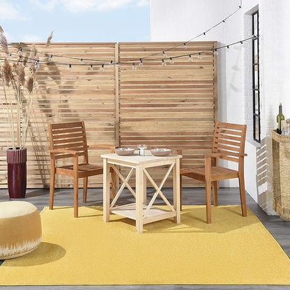 Nourison Home Nourison Essentials Yellow 5' x Square Area Rug - Easy Clean, Non Shedding, Bed Room, Living Room, Dining Room, Kitchen (5' x Square)