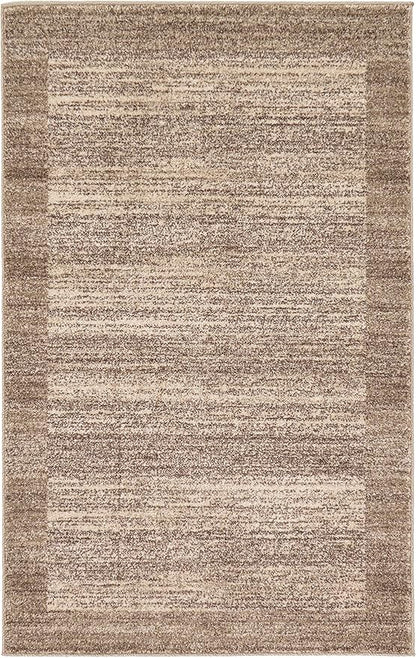 Rugs.com Angelica Collection Rug – 3' x 5' Beige Medium Rug Perfect for Entryways, Kitchens, Breakfast Nooks, Accent Pieces